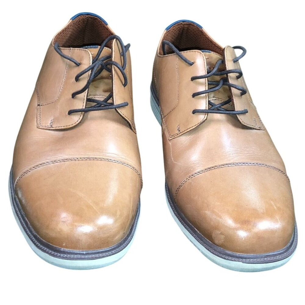 Nunn Bush Comfort Gel Memory Foam Brown Leather Men's Dress Shoes Size 13W